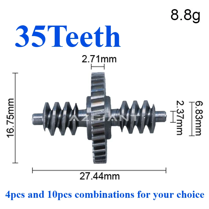 Azgigante para dodge ram 1500 2500 3500 espelhos retrovisores laterais do carro dobrável acessórios de reparo do motor engrenagem cog substituição 4/10 pçs diy