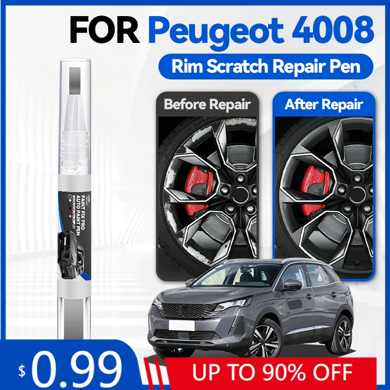 

Карандаш для подкраски колесных дисков Peugeot 4008, средство для ремонта автомобильной краски, удаления царапин, аксессуары для авто, синий EDZ, белый