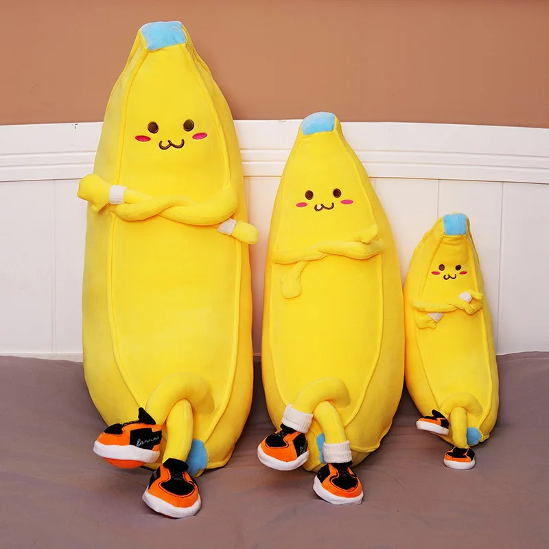 New 50cm Creative Funny Anime Banana Man Plush Doll Pillow Kids Cartoon Soft Animal Stuffed Plush Toys Gifts Cute Home Decor