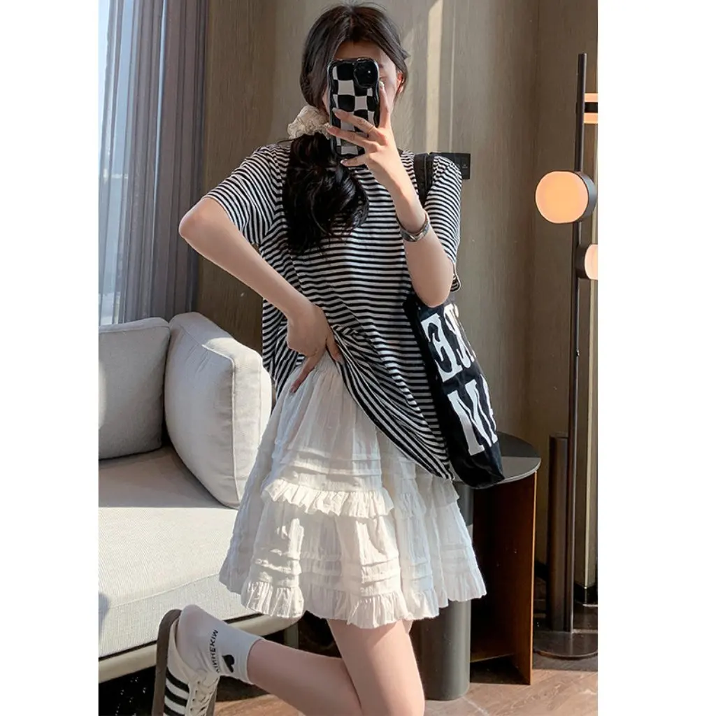 

Women's Ballet Style White Tutu Skirt Early Spring Short A-line Cake Skirt Sweet Design for Ladies