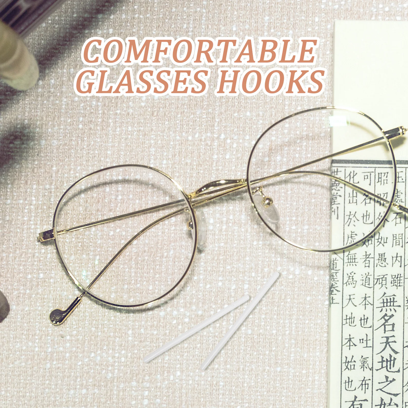 

5Pairs Metal Eyeglass Tips Non-Slip Silicone Ear Grips for Glasses Comfortable Fit Lightweight Daily Wear Outdoor Sports Running