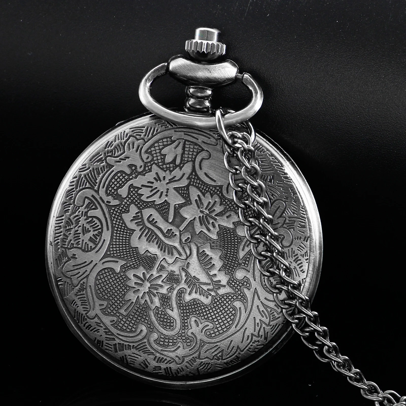 Film and Animation Thunder Hammer Logo Quartz Pocket Watch Steampunk Hollow Chain Watch Men's and Women's Pendant Necklace Gift