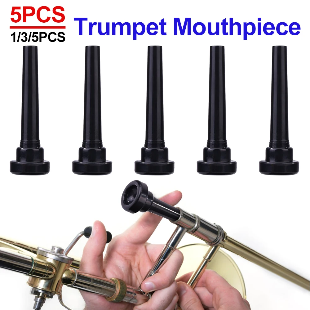 1-5PCS ABS Trumpet Mouthpiece Plastic Mouthpiece Musical Instrument Replacement Parts Trumpet Accessories for Students Beginners