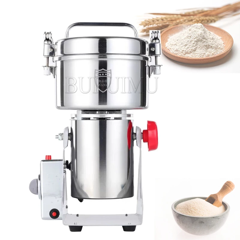 Swing Type Grains Powder Miller Dry Food Grinder Machine High Speed Intelligent Spices Cereals Crusher 220V