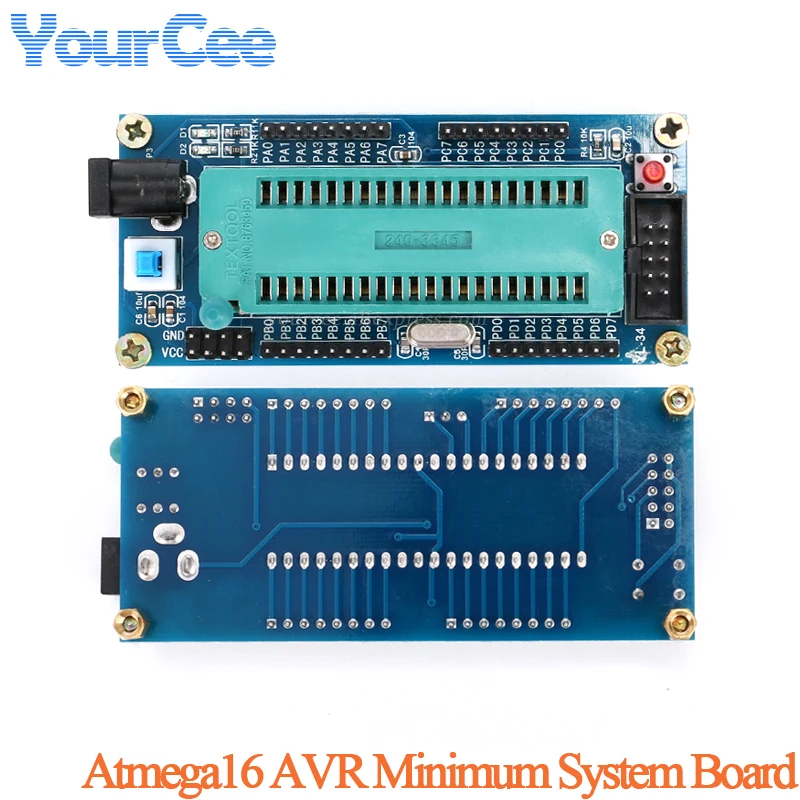 Atmega16 AVR وحدة لوحة تطوير النظام الصغيرة الحد الأدنى ISP ATmega32 YL-34