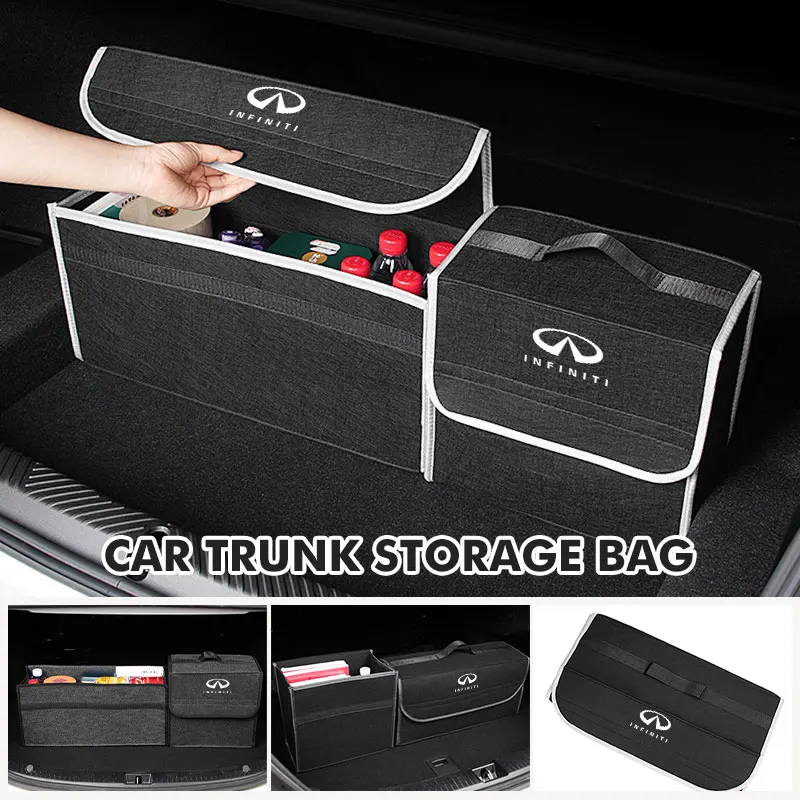 Kofferraum Lagerung Große Kapazität Verstauen Aufräumen Organizer Box Für Infiniti Q70L QX50 Q50 QX30 QX60 QX80 Q60 Q30 QX70 Q70 G37