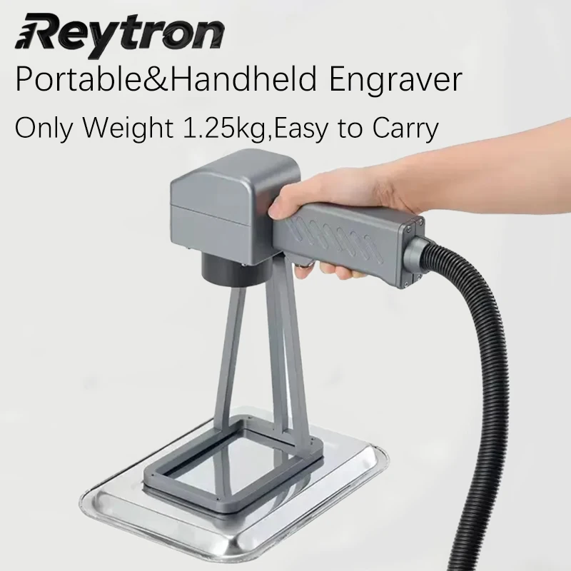 30W MAX Handheld Fiber Laser Engraver for Metal Sheets, Painted Wood & Large Surfaces, Durable Design with Fast Speed