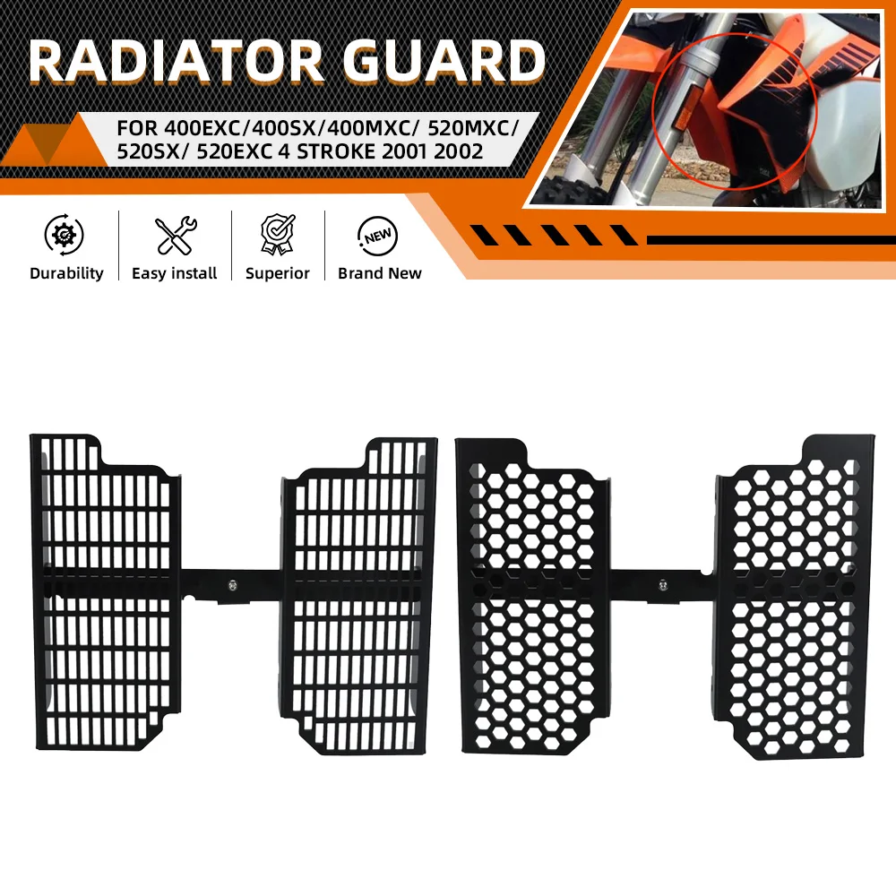 

For 250/400/450/520/525 4-Stroke EXC,MXC,SX,XCF,XCFW 2001-2002-2003-2004-2005-2006-2007 Radiator Grill Guard Protection Cover