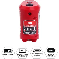 N12 Accu-voedingsadapter voor Milwaukee 12V voor M12 accu-wielopladeradapter met 12V DC-poort USB2.0-poort
