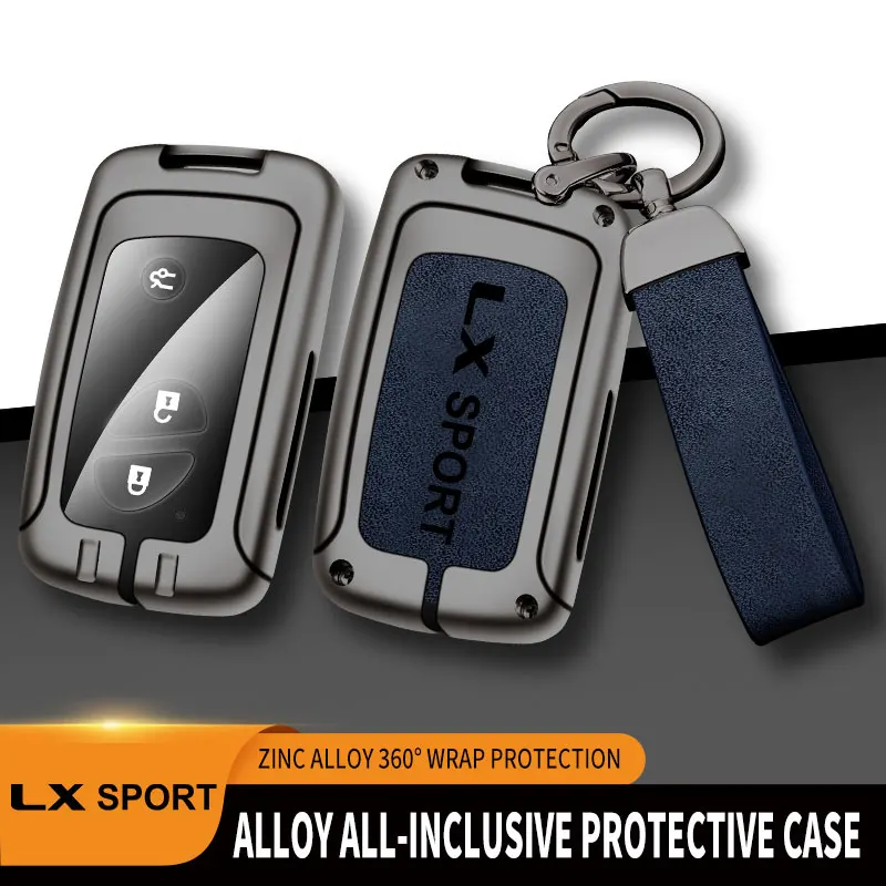 Zinc Alloy Car Key Case For Lexus LX Remote Control Protector LX570 LX600 LX500d F SPORT For Lexus Key Cover Car Accessories