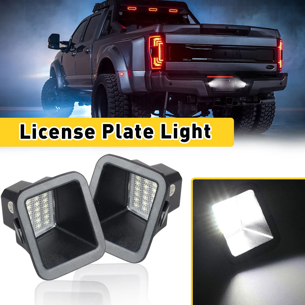 

2 шт. Wjhite светодиодная лампа освещения номерного знака CANBUS для Ford F-Series Super Duty F-250 F-350 F-450 2018 2019 2020 2021 2022