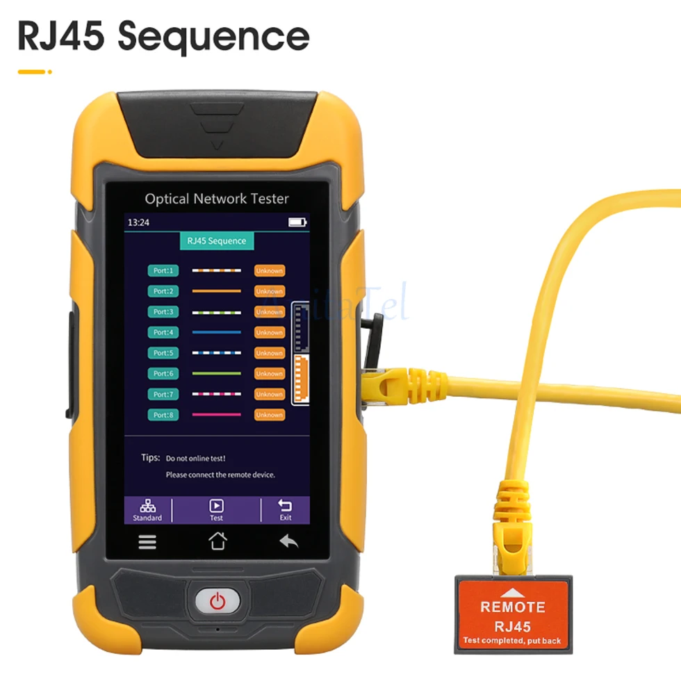 AUA1315A/U OTDR Reflectometer with Multi Functions OPM VFL OLS Auto Event Map RJ45 Cable Tester Expert Testing SC FC Connectors