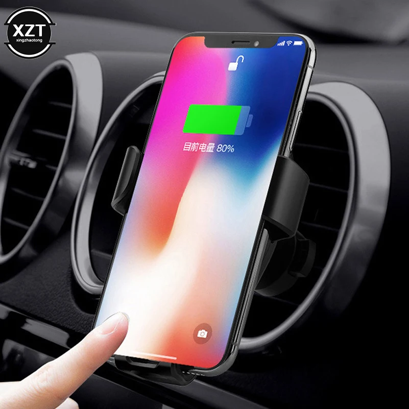 10W Qi Car Wireless Charger For iPhone XS Max X XR 8 Fast Wireless Charging Car Phone Holder For Samsung Note 9 S9 S8