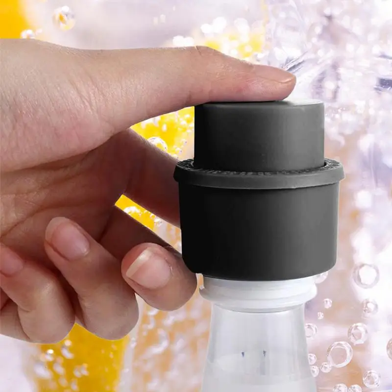 New Vacuum Drink Soda Bottle Stopper Bottle Lid Top Inflatable Soft Sealer Caps Reusable Frozen Fizzy Drink Beverage Bottle Stop