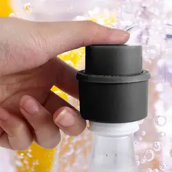 New Vacuum Drink Soda Bottle Stopper Bottle Lid Top Inflatable Soft Sealer Caps Reusable Frozen Fizzy Drink Beverage Bottle Stop