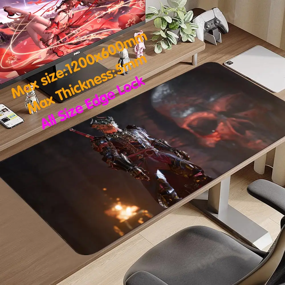 B_baldurs G_gate 3 Mouse Gamer Mouse Pad 1200x600 Popular Mouse Pad 5mm Thicking Desk Mat Super Big Art Desk Mat Large Large Rug