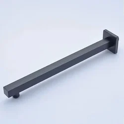 Household Stainless Steel Wall Mounted Shower Rod with Concealed Black Electroplated Square Tube Round Rod 40 Long