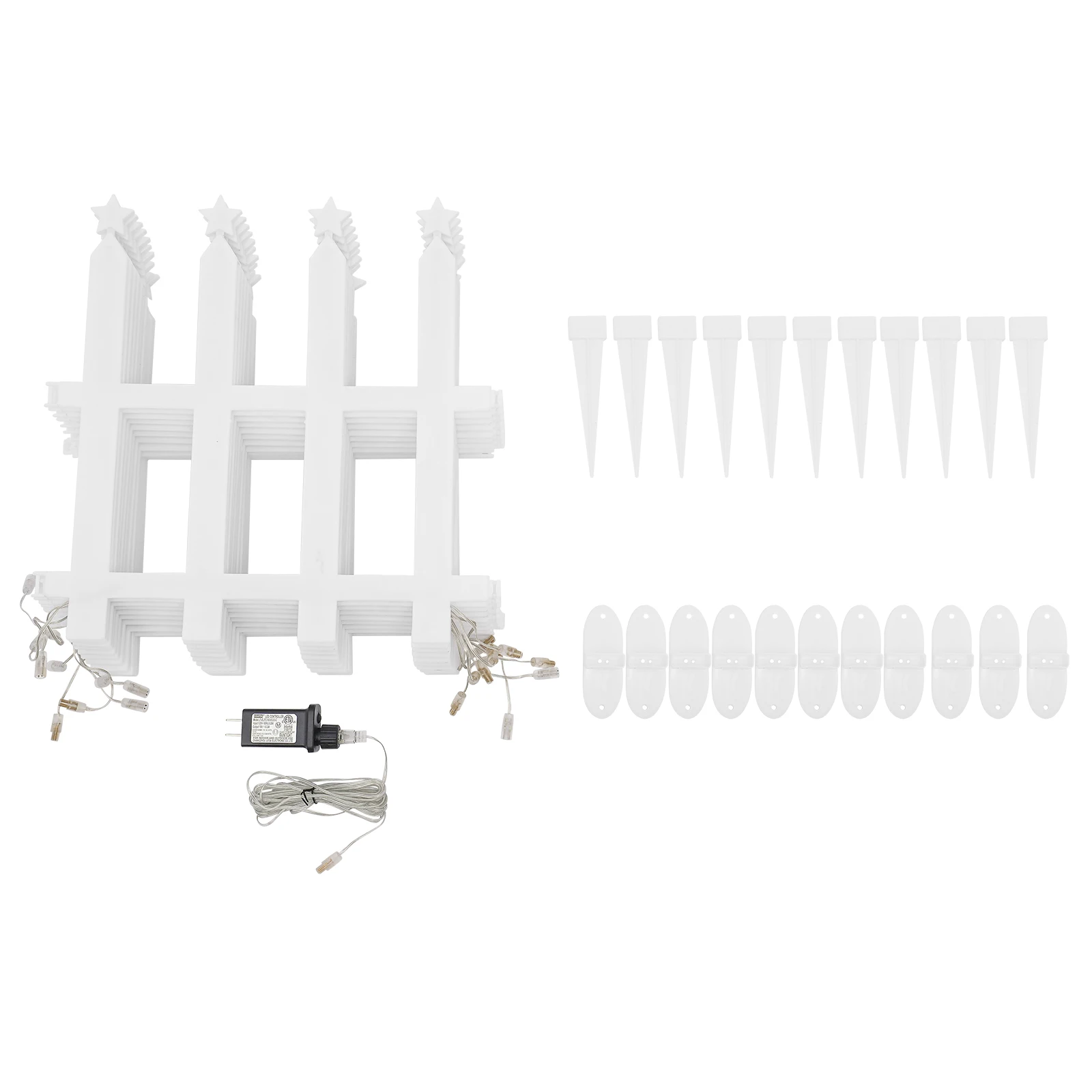 Набор светодиодных фонарей для забора, 8/10 шт., 35/38 см, теплый белый, IP44/IP65, водонепроницаемый, 2 режима, вилка стандарта США, Рождественский садовый декор