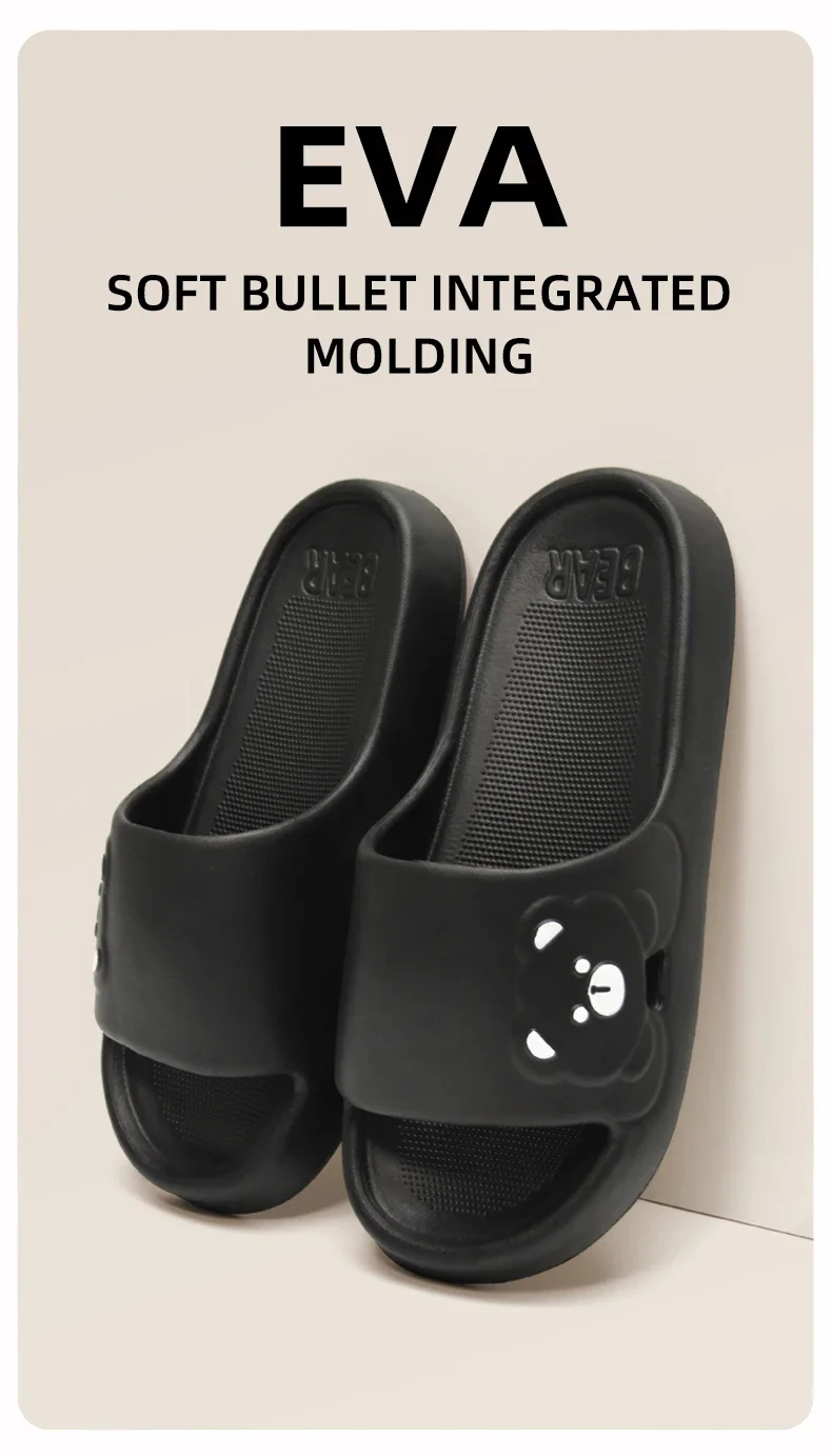 Summer Home Use EVA Slippers for Women Cute Cartoon Design Indoor Comfortable Slip-On Shoes