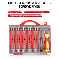 PENGGONG 9714B 500V Insulated Screwdriver Set 12Pcs Double-Ended Insulated Screwdriver Tool with Non-Slip Handle All-in-One Prem