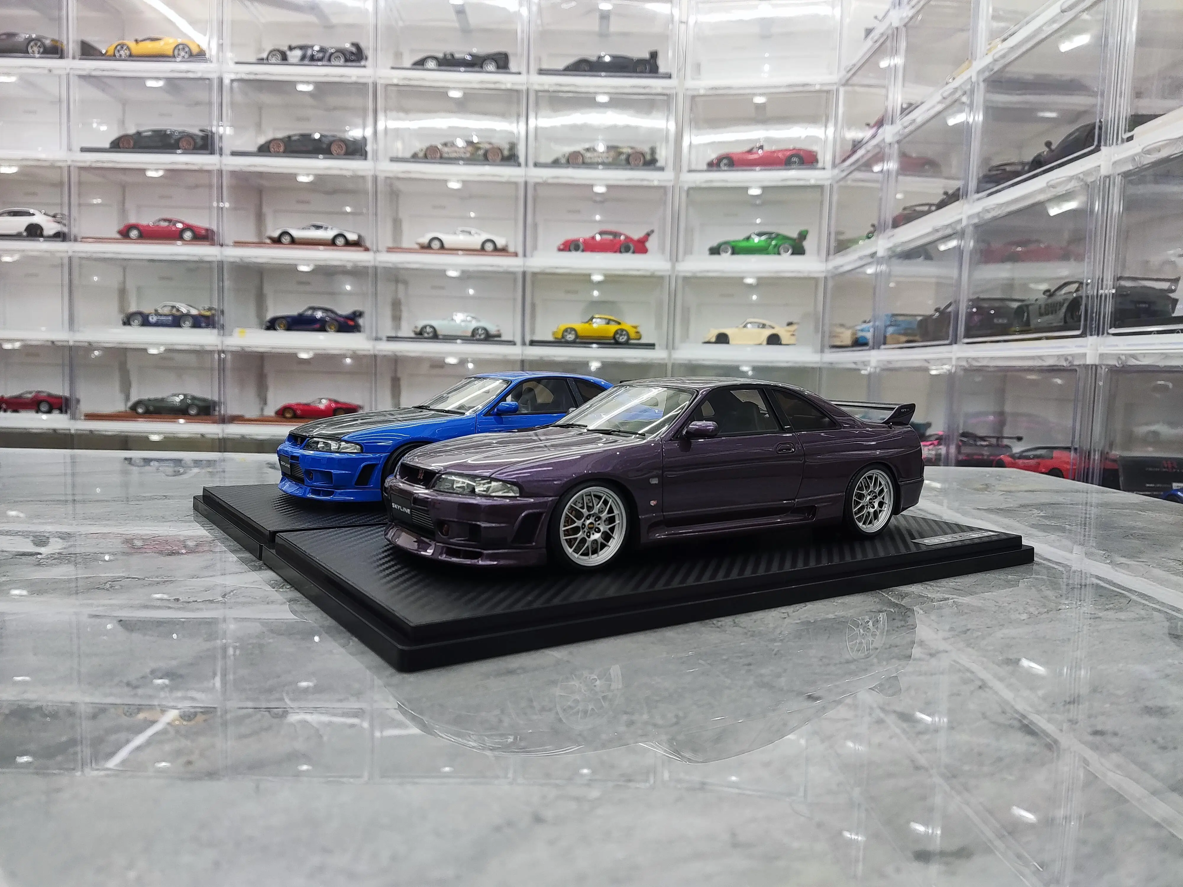 IG 1:18 For GTR R33 Skyline JDM Simulated Limited Edition Alloy Static Car Model Toy Gift