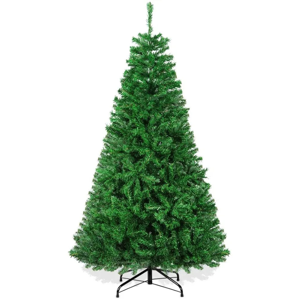 

Искусственная рождественская сосна высотой 6 футов без освещения с 800 наконечниками для ветвей и складной основой