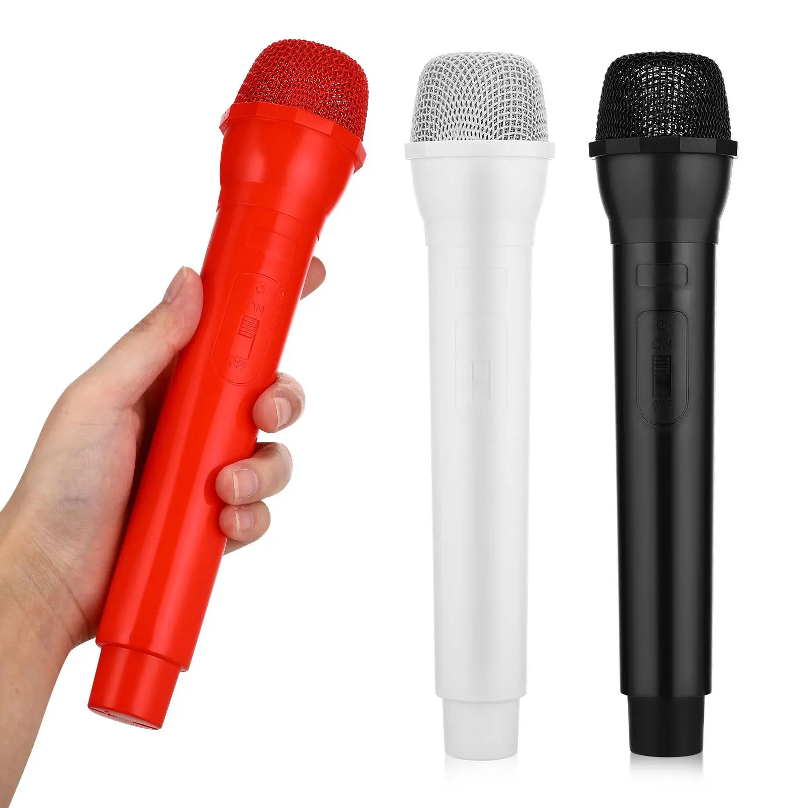 

Children's Microphone Props 3 Pcs Simulation Plastic Lightweight Sturdy Versatile Stage Karaoke Costume Photo Musical
