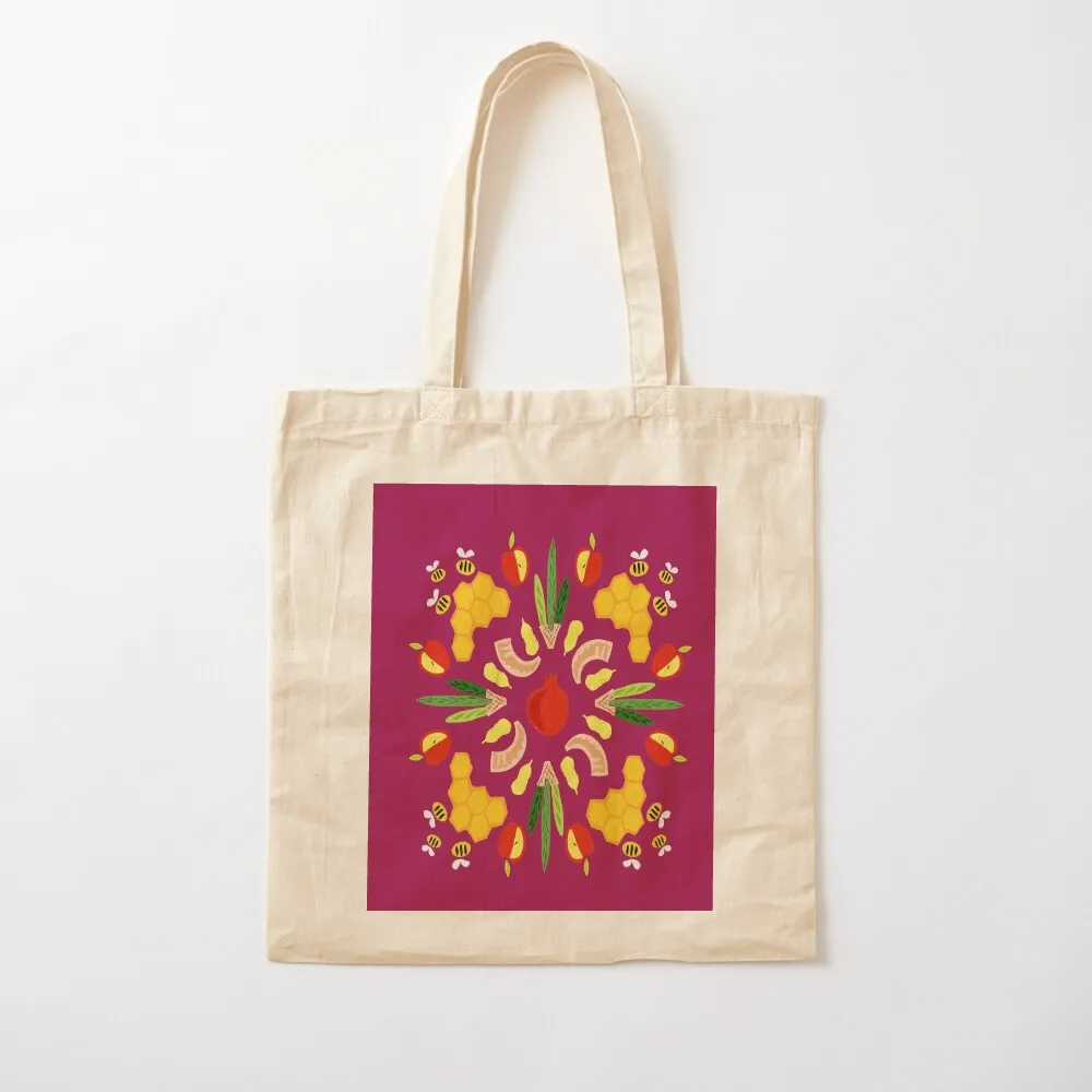Yomim Noraim Large Port Print Tote Bag cute pouch bag tote bag woman shopping cart bags female