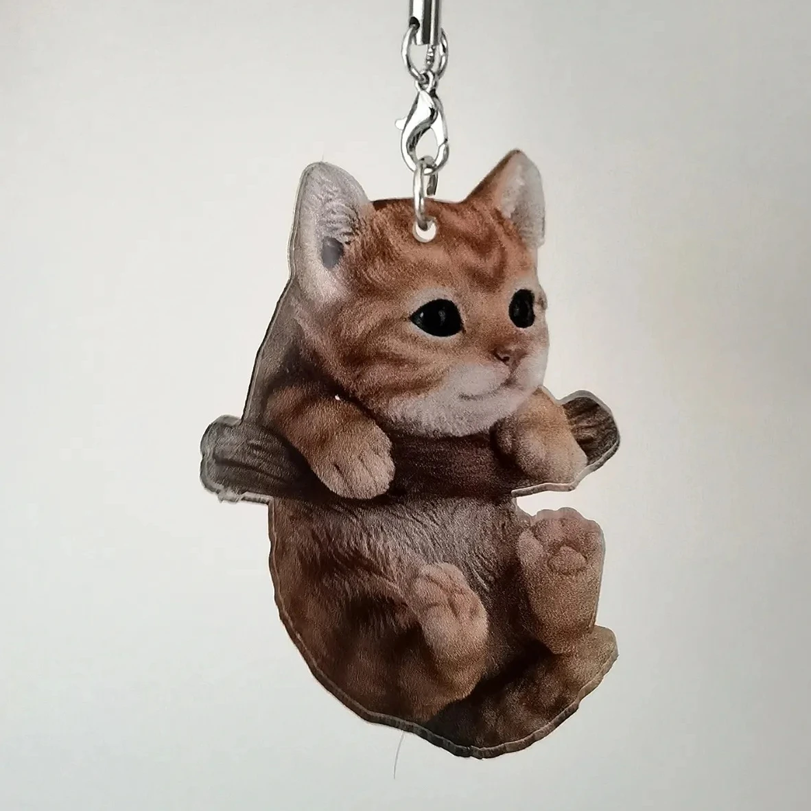 2D милый кот, щенок, автомобиль, подвесная клетка, котенок, собака, имитация модели, креативный декор интерьера автомобиля, акриловый кулон в виде животного, детская игрушка в подарок