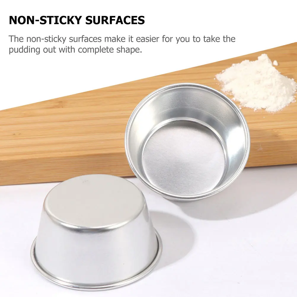 

1pcs Aluminum Alloy Pudding Mold Nonstick Mini Cake Pan For Baking Muffins Desserts Household Bakeware Multi-Function Metal