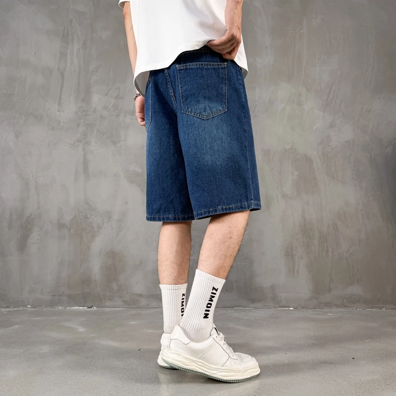 Summer Men's Non-Elastic Basic Versatile Men's Jeans Mid-Length Pants