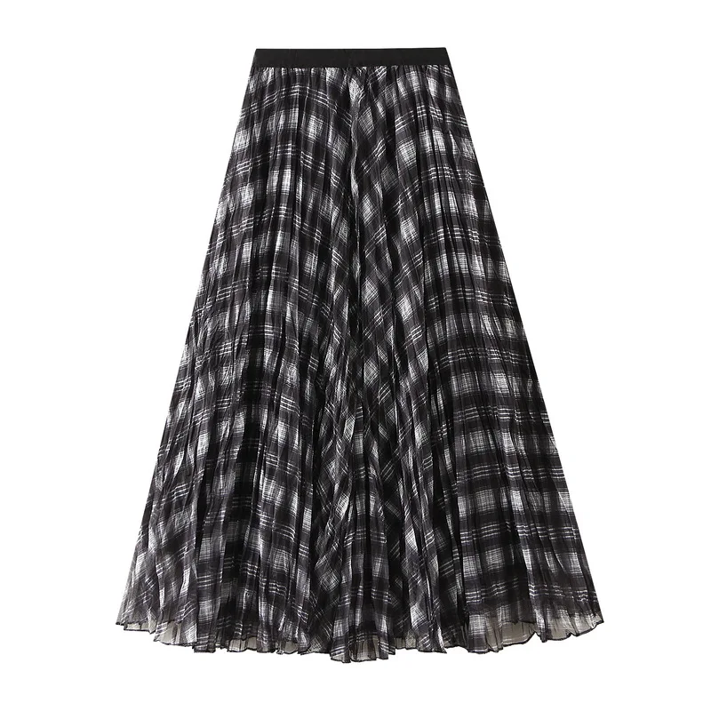 Woman Vintage Autumn Winter Irregular Korean Fashion Jupe Femme Elegant High Waist  A Line Sweet Long Skirt 2025 Autumn New