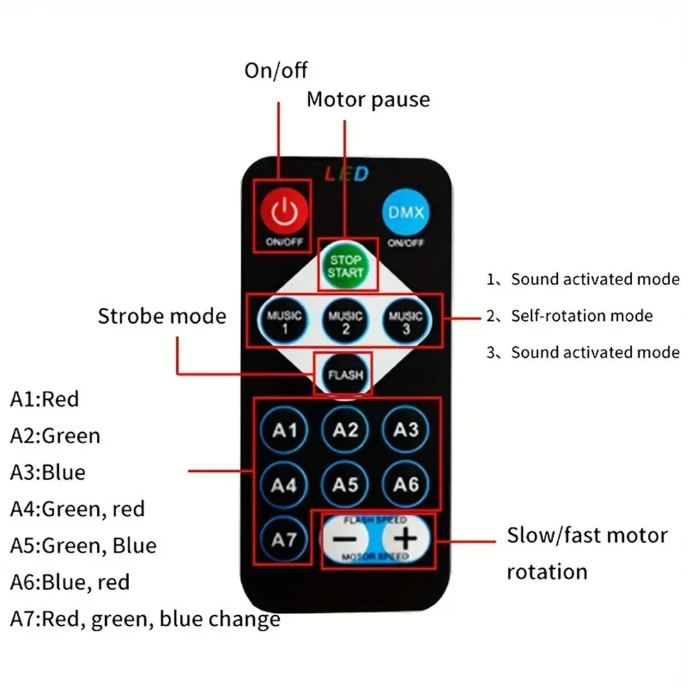 LED Starry Galaxy Projector Light RGB Smart Remote Control Star Aurora Lamp KTV USB Powered Auto Rotating for Home Bedroom Decor image 4