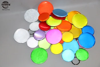 מחזיק מפתחות PVC חדש בעל נראות גבוהה מפלסטיק רפלקטיבי עם תליון רפלקטור לרכיבה בלילה 1 חתיכה 44mm&58mm