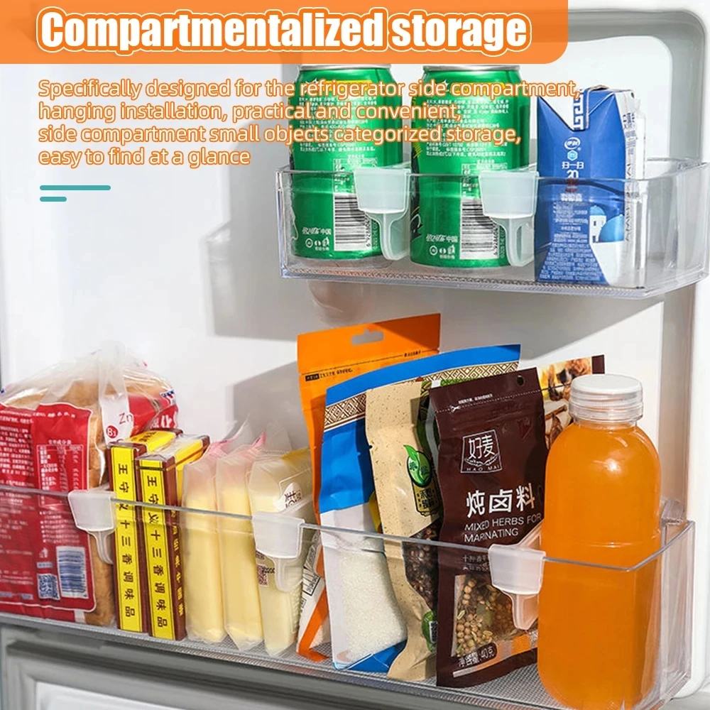 Refrigerator Storage Partition Board Retractable Plastic Divider Home Storage Splint Kitchen Fridge Bottle Classified Shelf