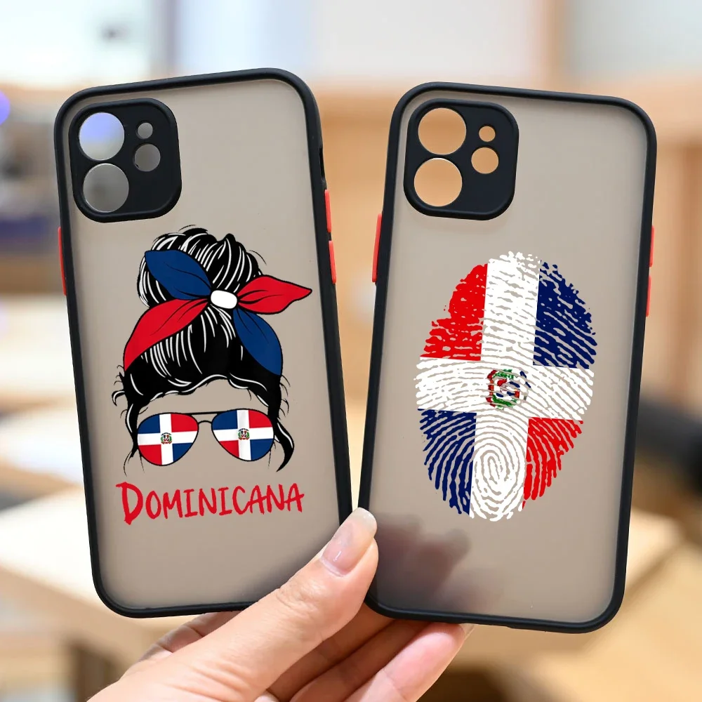 Dominican Republic Flag Phone Case for IPhone 15 Pro Max 13 12 11 X XR XS 7 8 14 Plus SE2 MiNi Shockproof Transparent Soft Cover