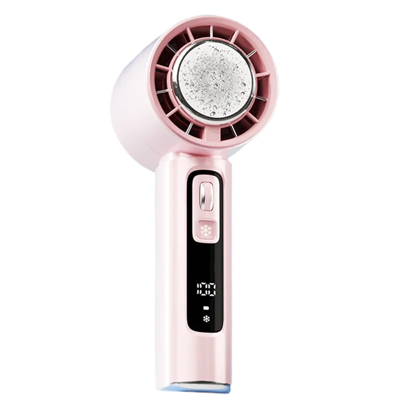 

A005-High-Speed 4000Mah USB Rechargeable Semiconductor Handheld Fan For Outdoor Use In Pink