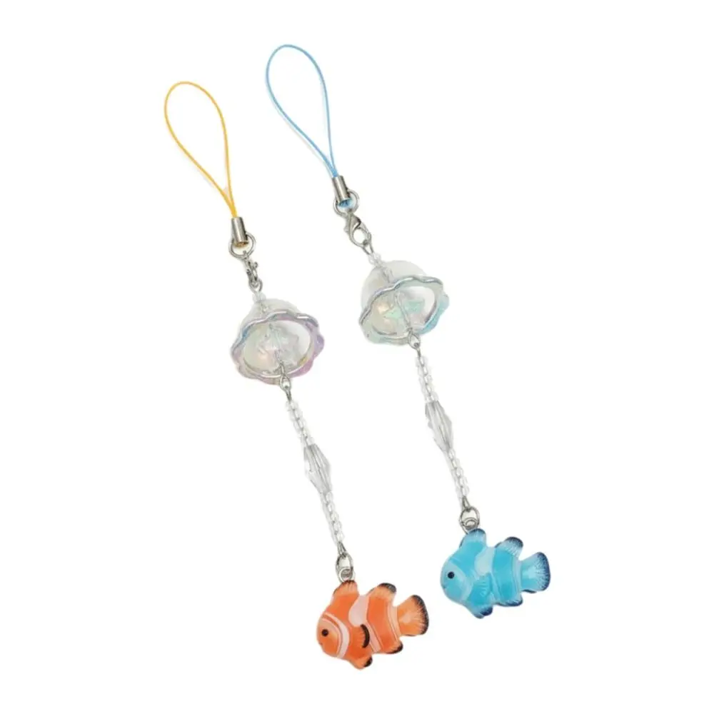 

Acrylic Material Fish Pendant Handmade Beaded Hanging Pendant Phone Chain Strap Decorative Ornament Boho Charm