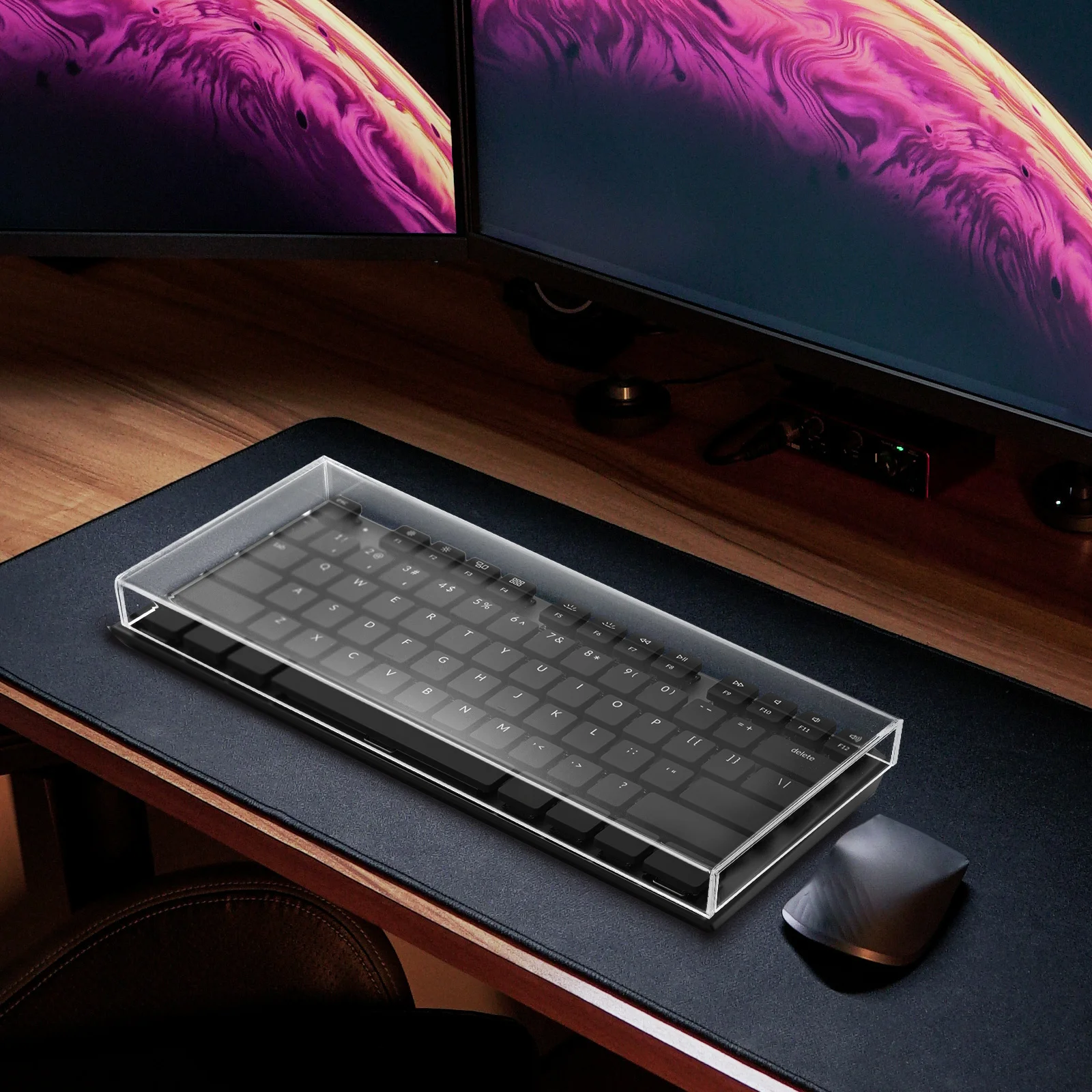 

Keyboard Dust Cover 68-Key Acrylic Transparent Protector For Laptop Water Resistant Sturdy Case Shields Keyboard Cover Clear