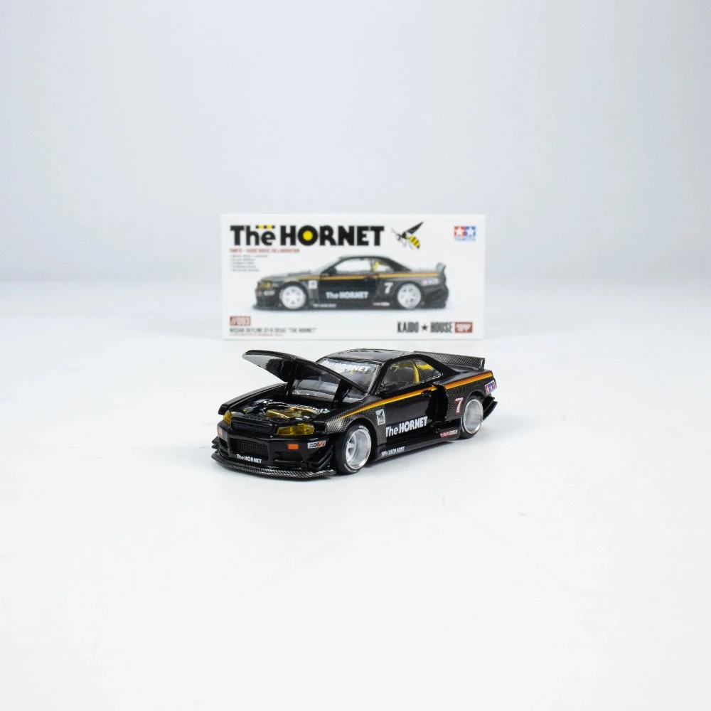 MiniGT Kaido Tamiya GTR R34 Black Carbon 64 Scale Alloy Car Model Datsun Lady z cars 1:64  toy car