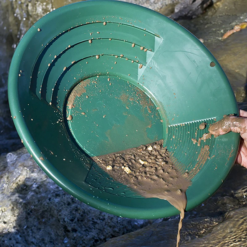 Hand Washing Sand Tray Plastic Circular Gold Panning Basin Manual Gold Screening Tool Gold Panning Set