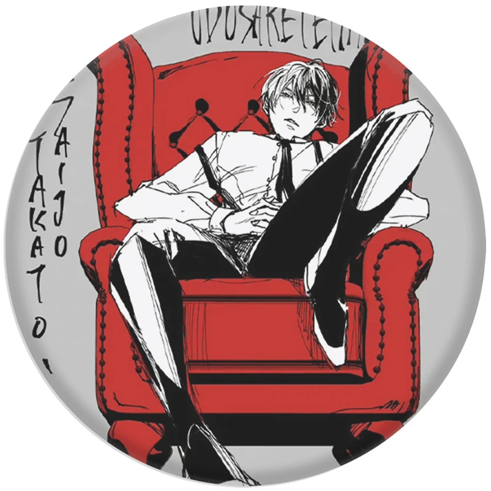 58mm Anime Dakaretai Otoko 1-i ni Odosarete Imasu Jyunta Azumaya 코스프레 의상 배지 핀 SPTE Tinplate Brooch ﻿   프롭 길프