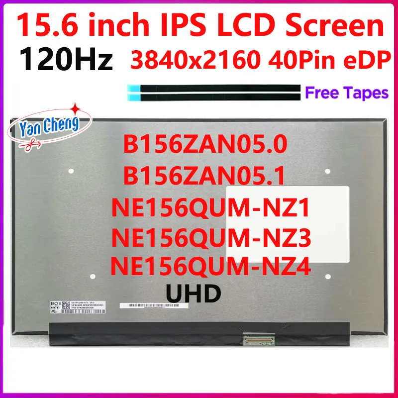 Imagem -01 - Tela do Lcd do Portátil 156 120hz B156zan05.0 B156zan05.1 Ne156qum-nz1 Ne156qum-nz4 Ne156qum-nz3 Edp 40 Pin Painel de Exposição do Jogo tela do lcd do portatil 156 120hz b156zan050 b156zan051 ne156qum nz1 ne156qum nz4 ne156qum nz3 edp 40 pin painel de exposicao do jogo 01