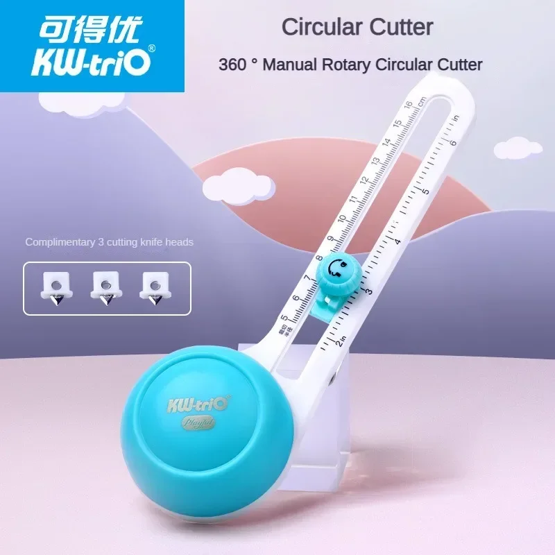Paper Circle Cutter 360 Adjustable Round Cutting Knife DIY Compass Cutter Tools For Paper Card Crafts Office School Stationery