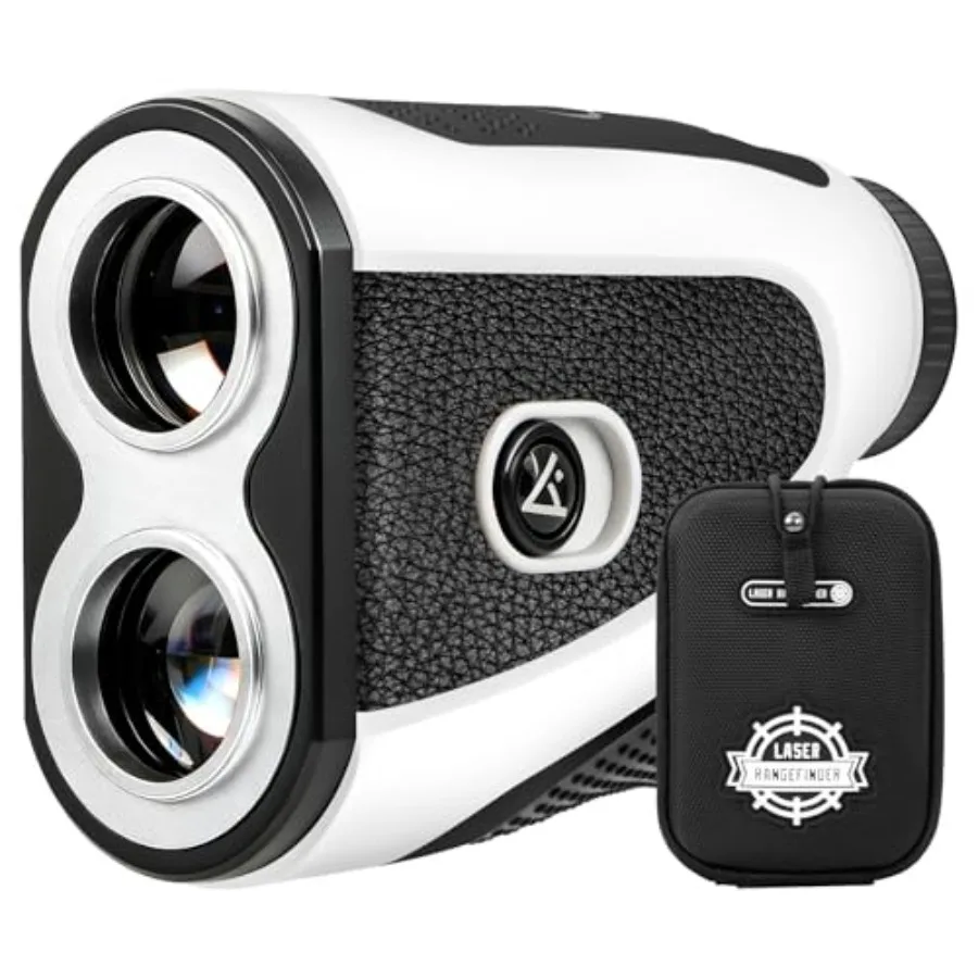 

Golf Rangefinder with Slope - 1200 Yards Range Finder for Golfing/Hunting 7X Magnification Flag Pole Locking Vibration Recharge