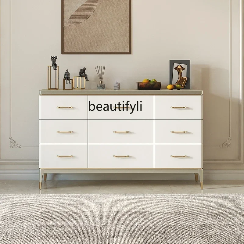 

Wall locker, living room porch drawer storage cabinet, light luxury solid wood side cabinet, nine chest cabinet