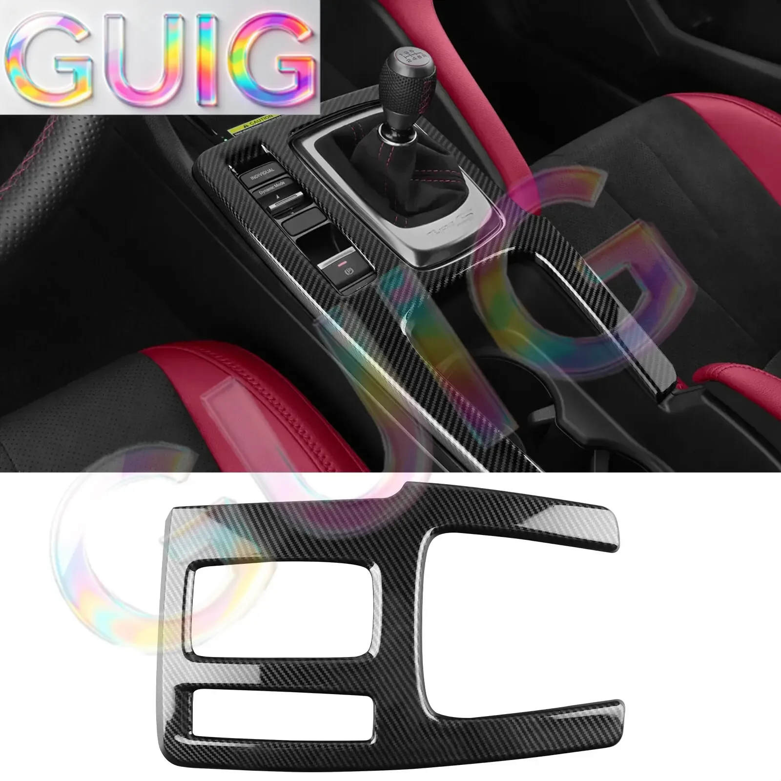 For Acura Integra 2023 2024 ABS Black Carbon Pattern Gear Shift Panel Cover Trim Car accessories Interior Modification Auto Part