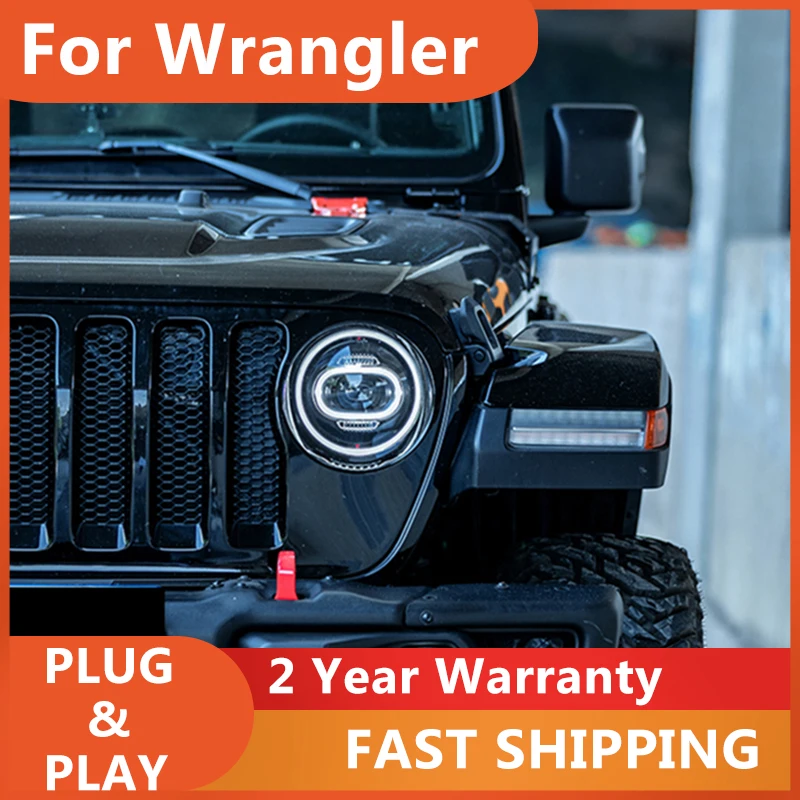 

Car Accessories for Jeep Wrangler Headlamp 2018-2021 Wrangler Head Light DRL Turn Signal Low High Beam Projector Lens