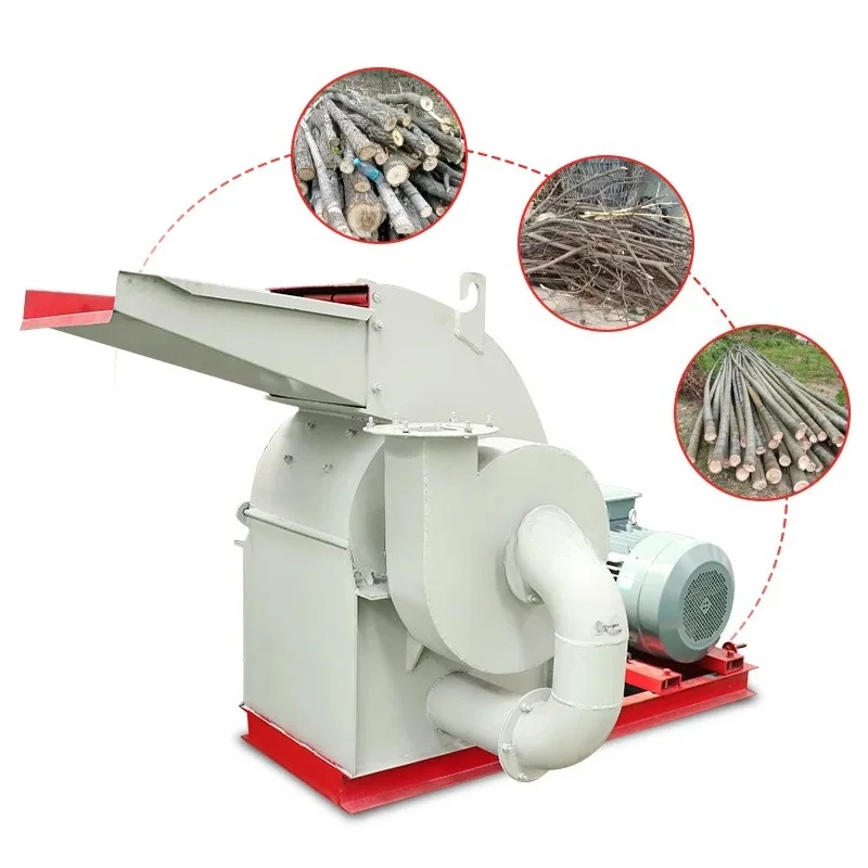 2025 Hot Sale Industrial Log Wood Charcoal Crushing Machine Agriculture Waste Crusher Equipment Wood Chip Sawdust Making Machine