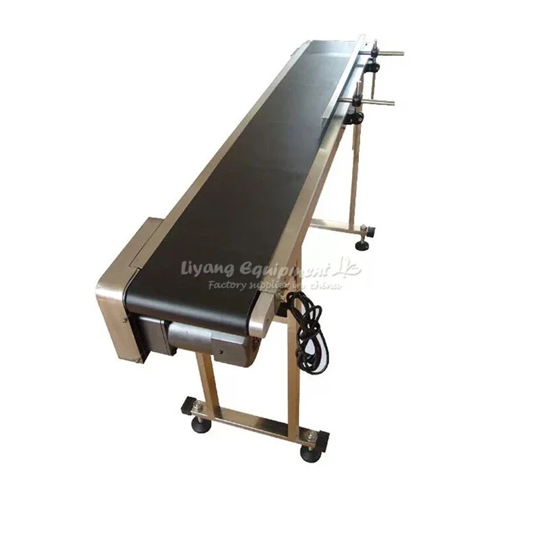 Double Buffles Conveyor Belt Machine 120W Desktop Programmable Stainless Steel Conveyor 1500MM 1000MM 800MM PVC Fiber Laser Use